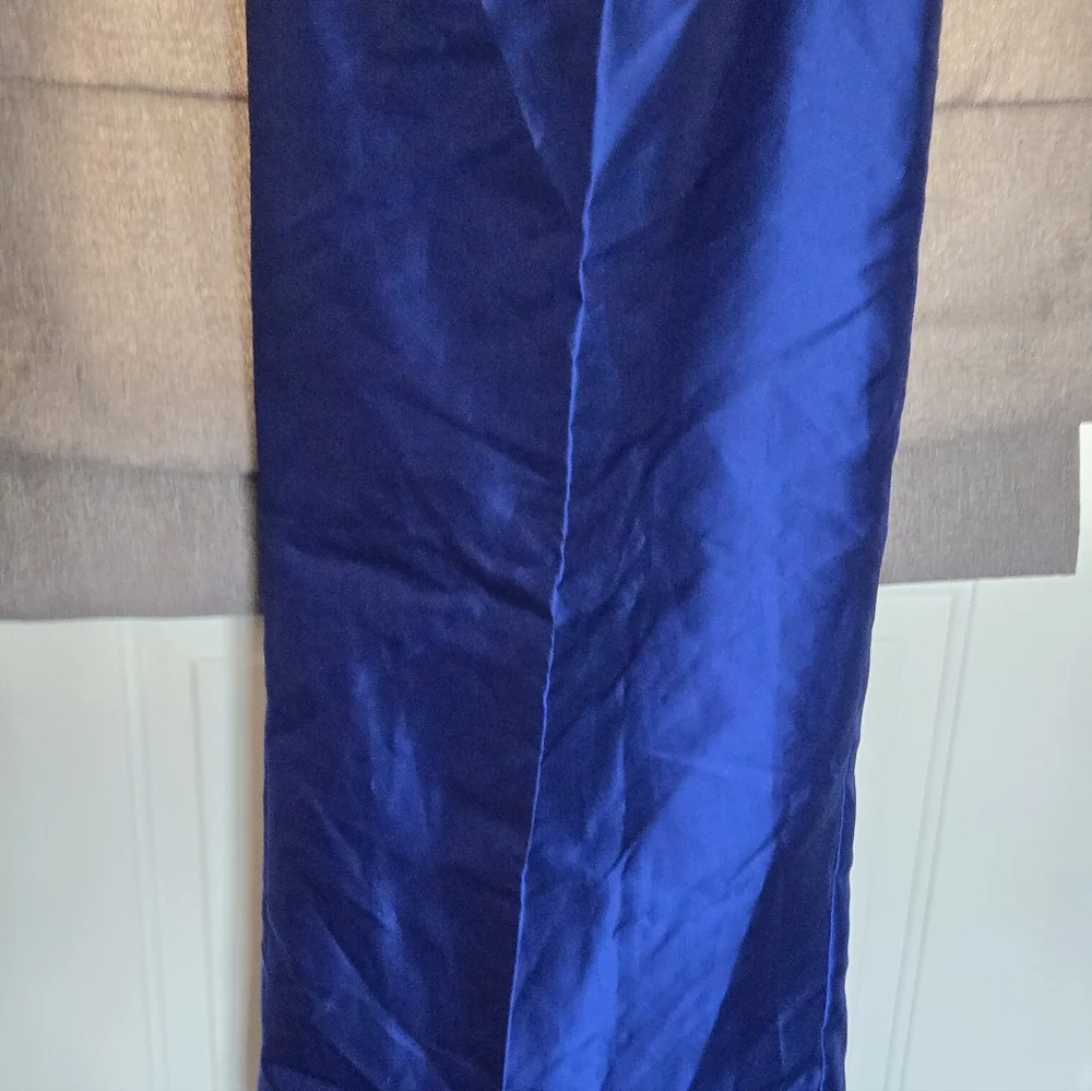 Alfred Sung Strapless Satin Twill Column Dress w/Removable Train Sz 2 Imperfect - Picture 8 of 16